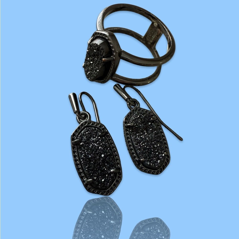 Kendra Scott Black Sparkle Jewelry Set